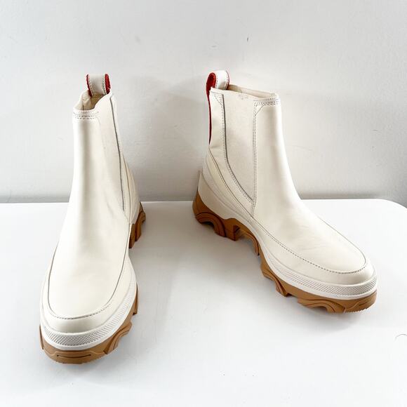 Sorel Brex Ankle Waterproof Winter Chelsea Rain Boots Natural Sea Salt White 7.5 - Picture 6 of 7